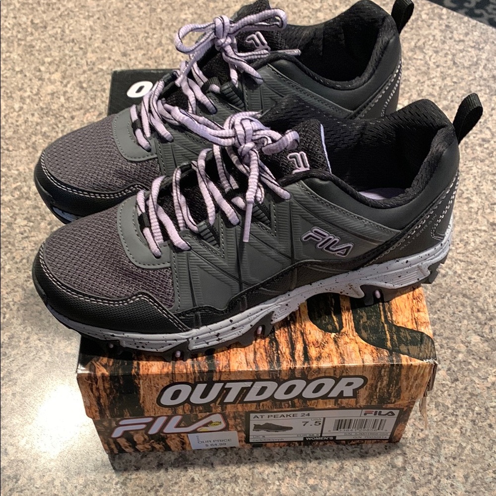 Fila Black and Gray Athletic Shoes